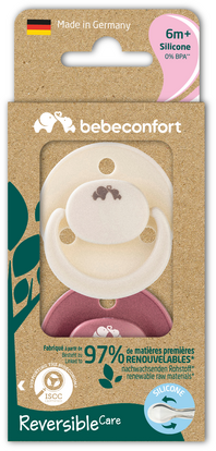 BEBECONFORT Šidítko silikonové symetrické Eco 2ks 6m+ Sand/Terra