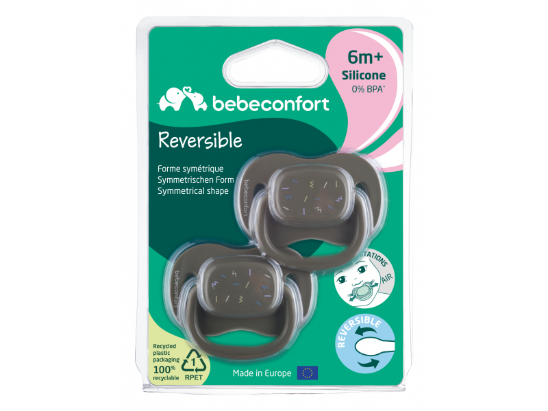 Šidítko silikonové symetrické 2ks 6m+ Green