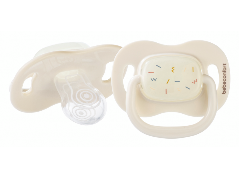 Šidítko silikonové symetrické svíticí 2ks 18m+ Sand