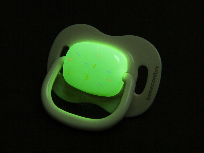 Šidítko silikonové symetrické svíticí 2ks 18m+ Sand