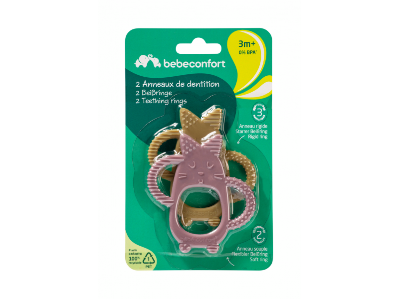 Kousátko kočička 3m+ Green Lavander 2 ks