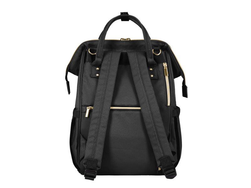 KikkaBoo Přebalovací batoh Siena Black & Gold