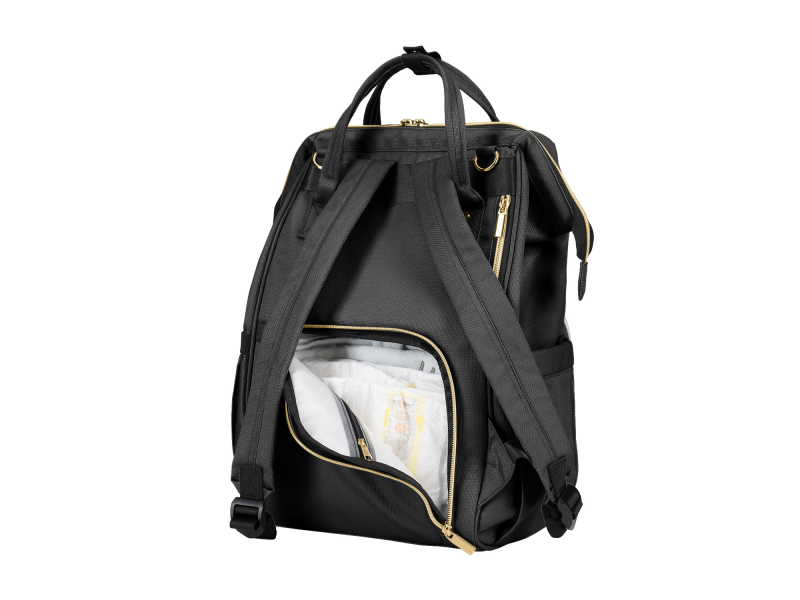 KikkaBoo Přebalovací batoh Siena Black & Gold