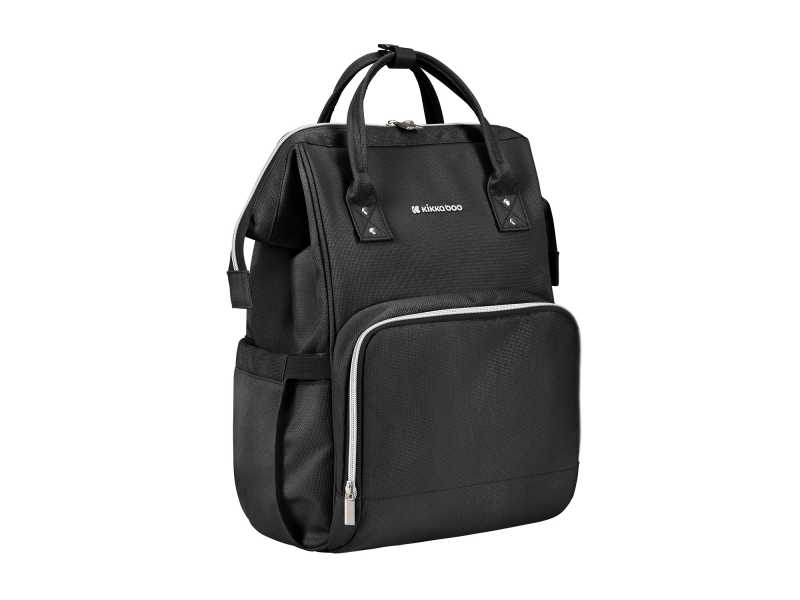 KikkaBoo Přebalovací batoh Siena Black & Silver