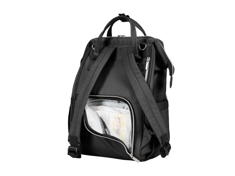 KikkaBoo Přebalovací batoh Siena Black & Silver