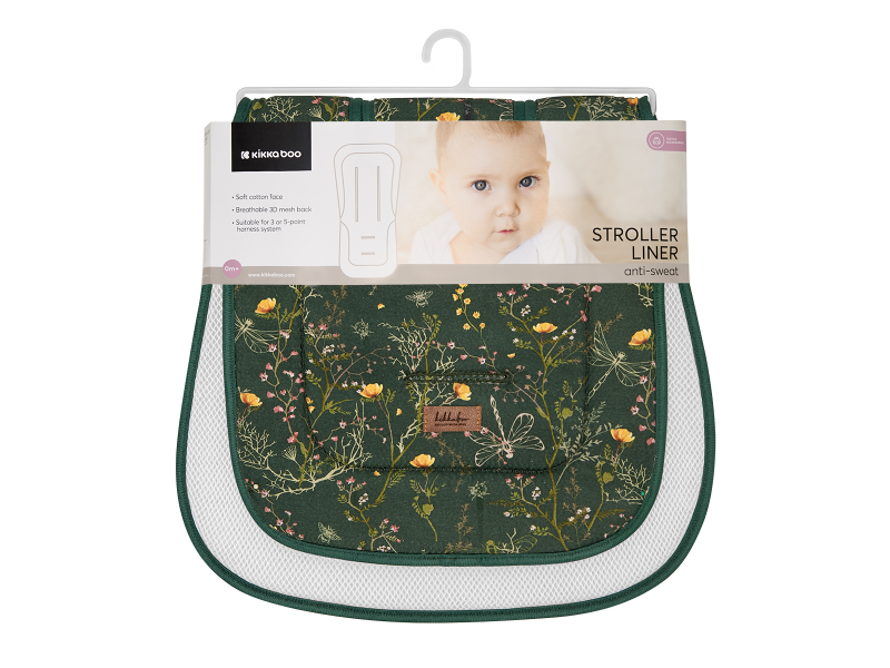 Sedací podložka do kočárku Secret Garden Green