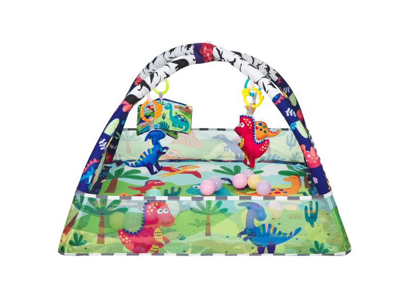 Hrací deka s hrazdou a míčky Dino Forest