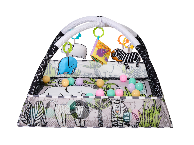 Hrací deka s hrazdou a míčky Jungle