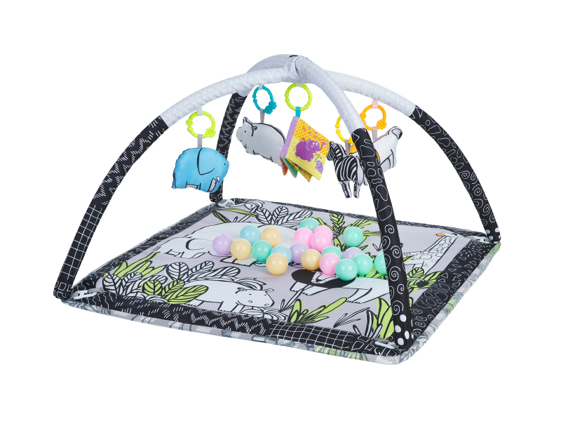 Hrací deka s hrazdou a míčky Jungle