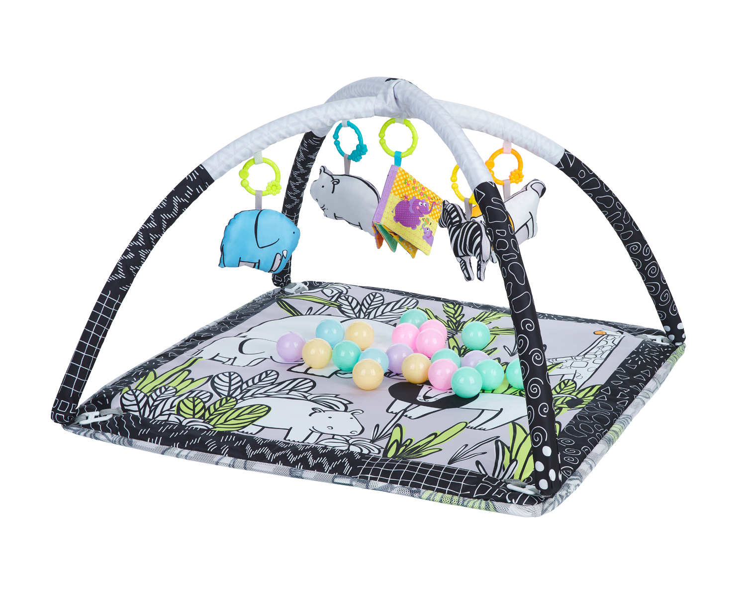 Hrací deka s hrazdou a míčky Jungle