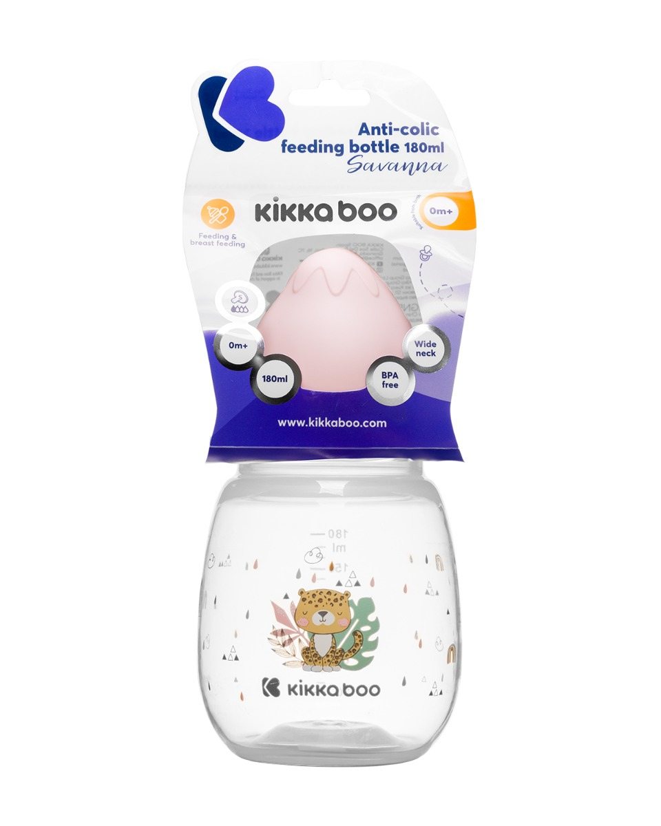 Kojenecká láhev 180ml 3m+ Savanna Pink