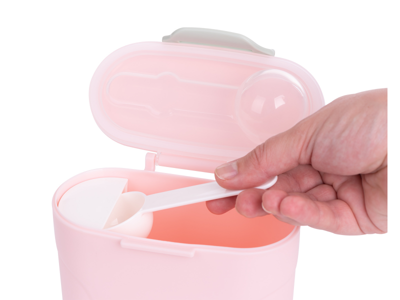 Zásobník na sušené mléko s odměrkou 130g Pink