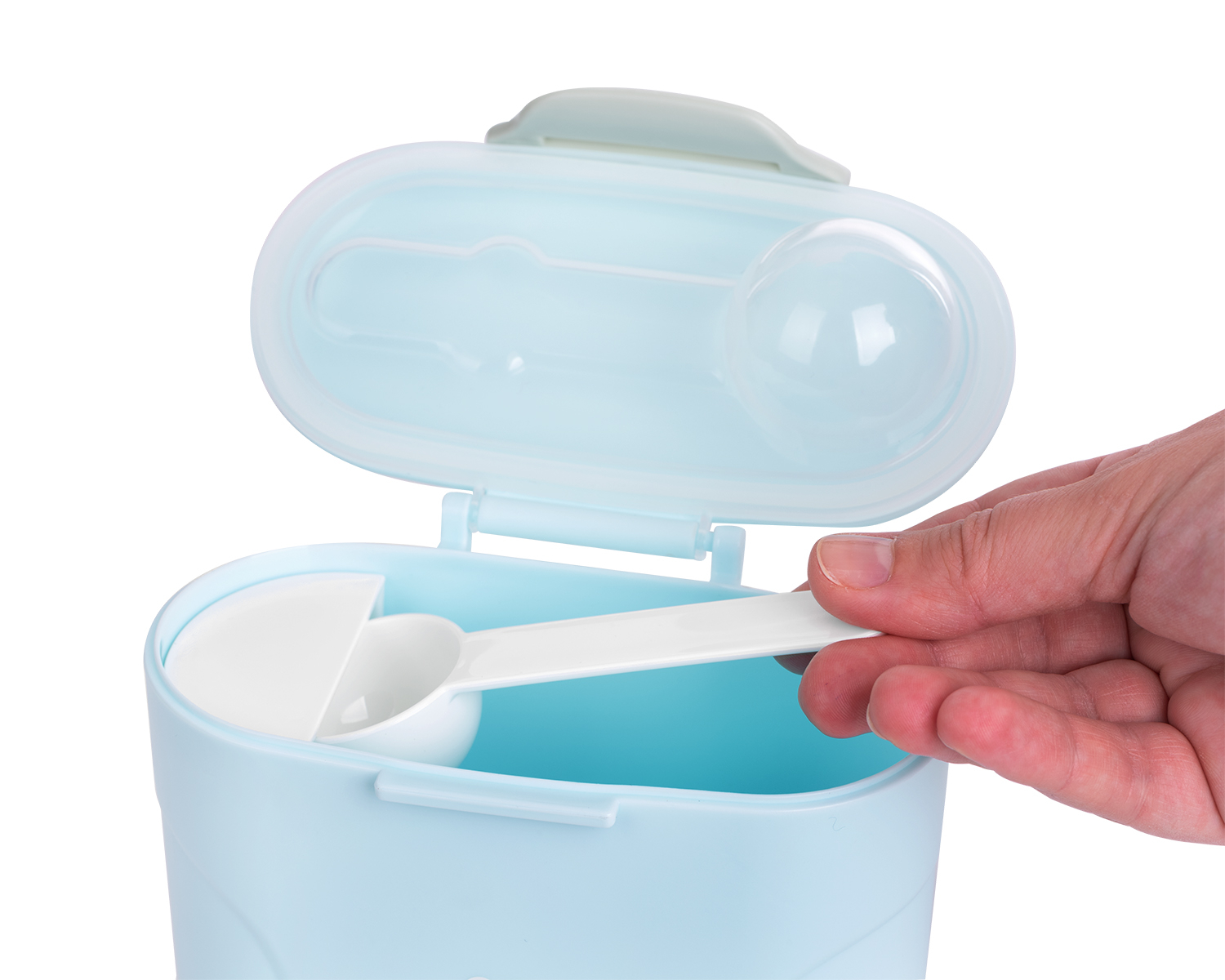 KIKKABOO na sušené mléko s odměrkou 160g Blue