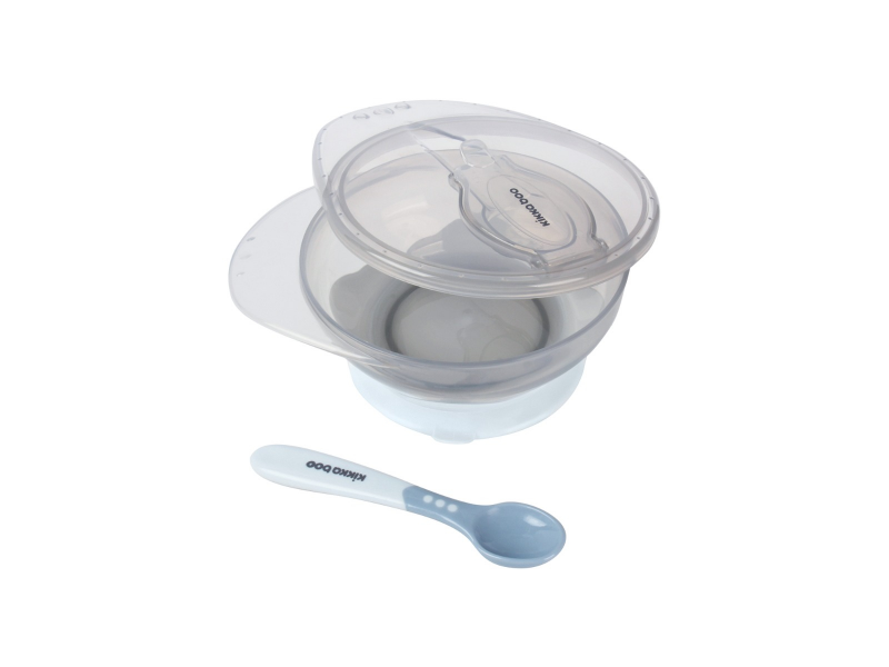 Miska s přísavkou, víčkem a lžičkou Blue