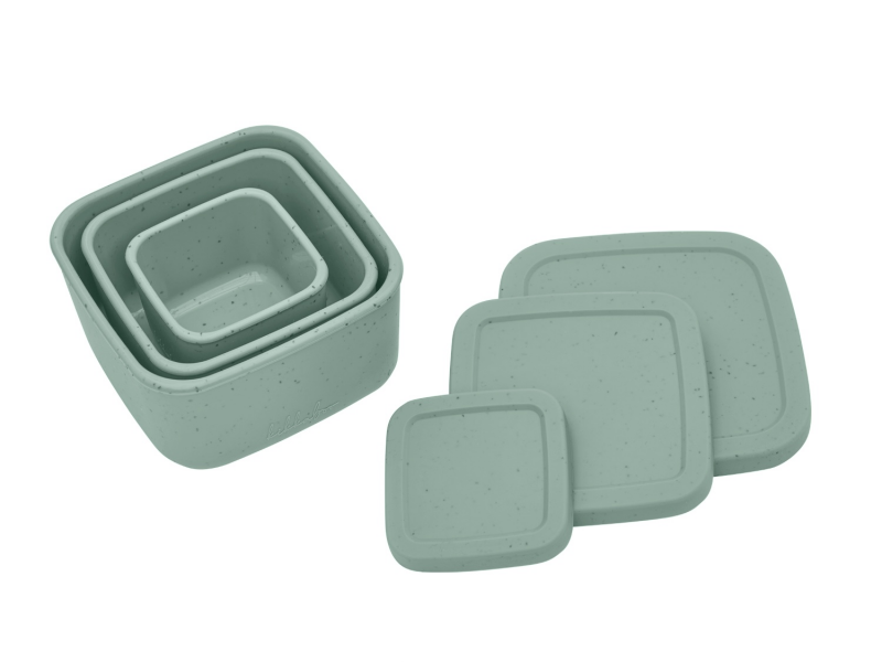 Sada boxů na svačinu 3 ks Platinum Silicone Sage
