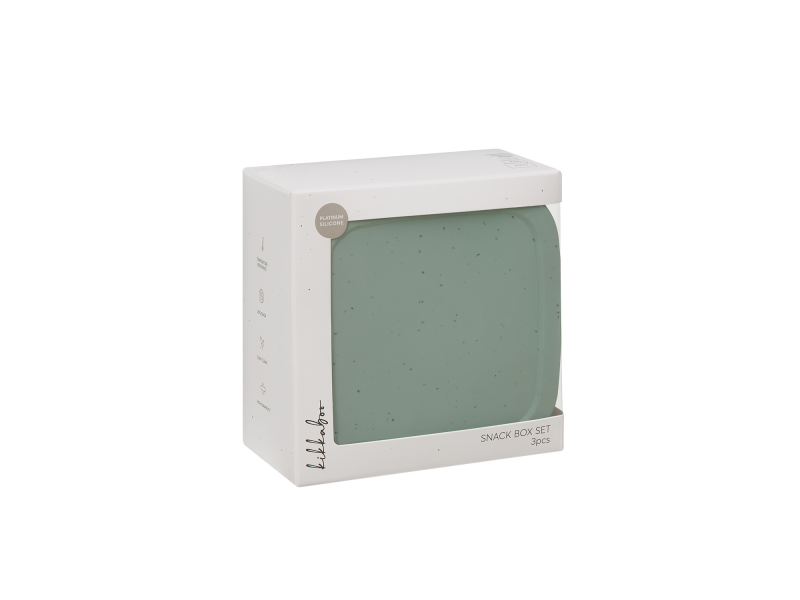 Sada boxů na svačinu 3 ks Platinum Silicone Sage