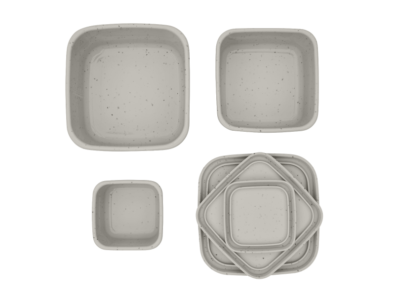 Sada boxů na svačinu 3 ks Platinum Silicone Sand