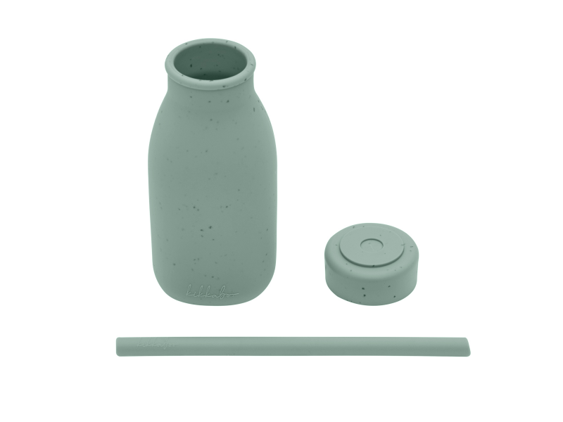 Láhev s brčkem Platinum Silicone Sage