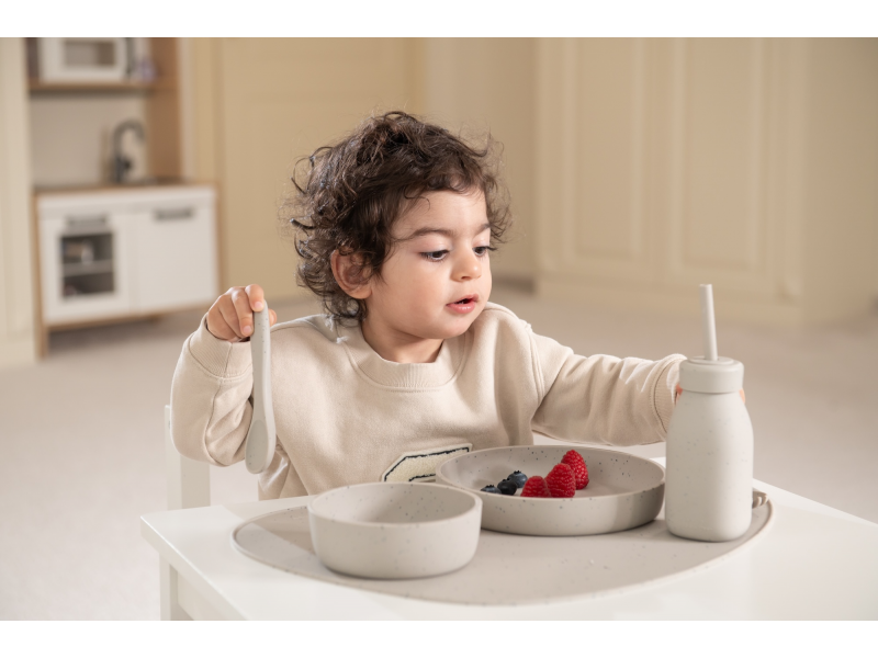 Láhev s brčkem Platinum Silicone Sand