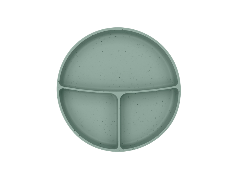 Talíř dělený s přísavkou Platinum Silicone Sage