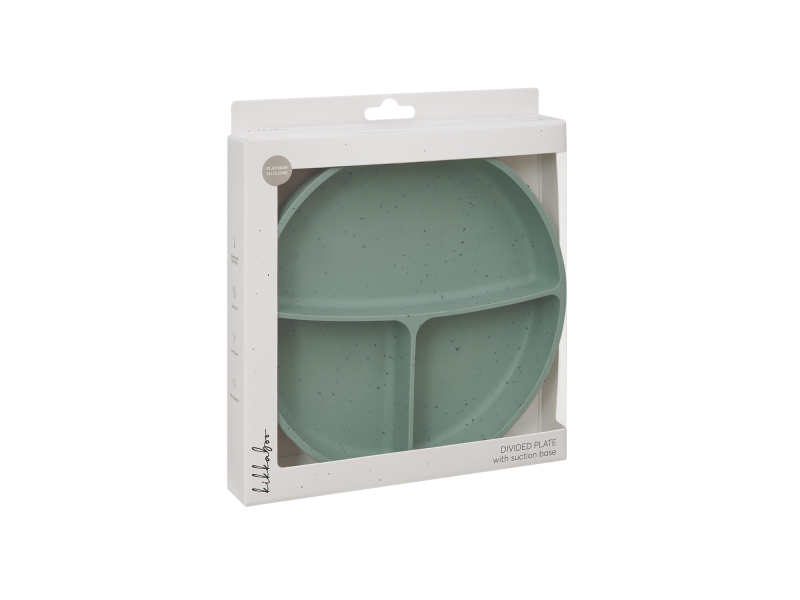 Talíř dělený s přísavkou Platinum Silicone Sage