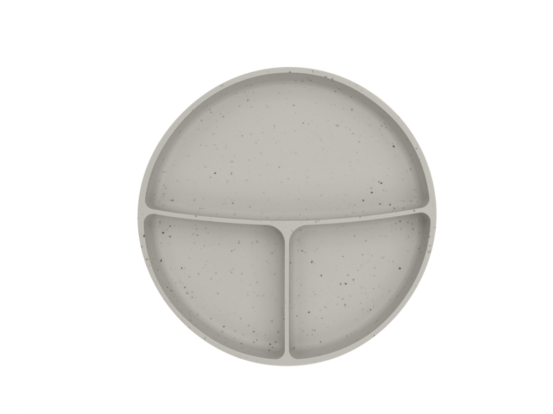 Talíř dělený s přísavkou Platinum Silicone Sand