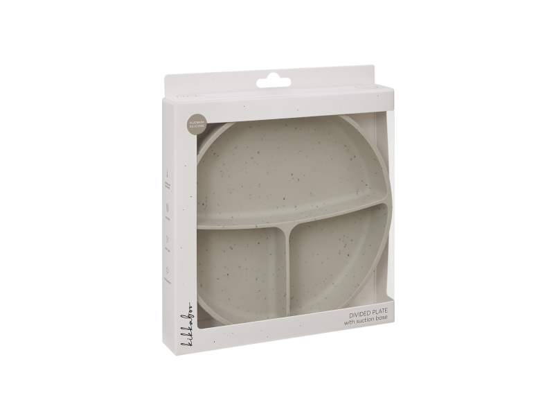 Talíř dělený s přísavkou Platinum Silicone Sand