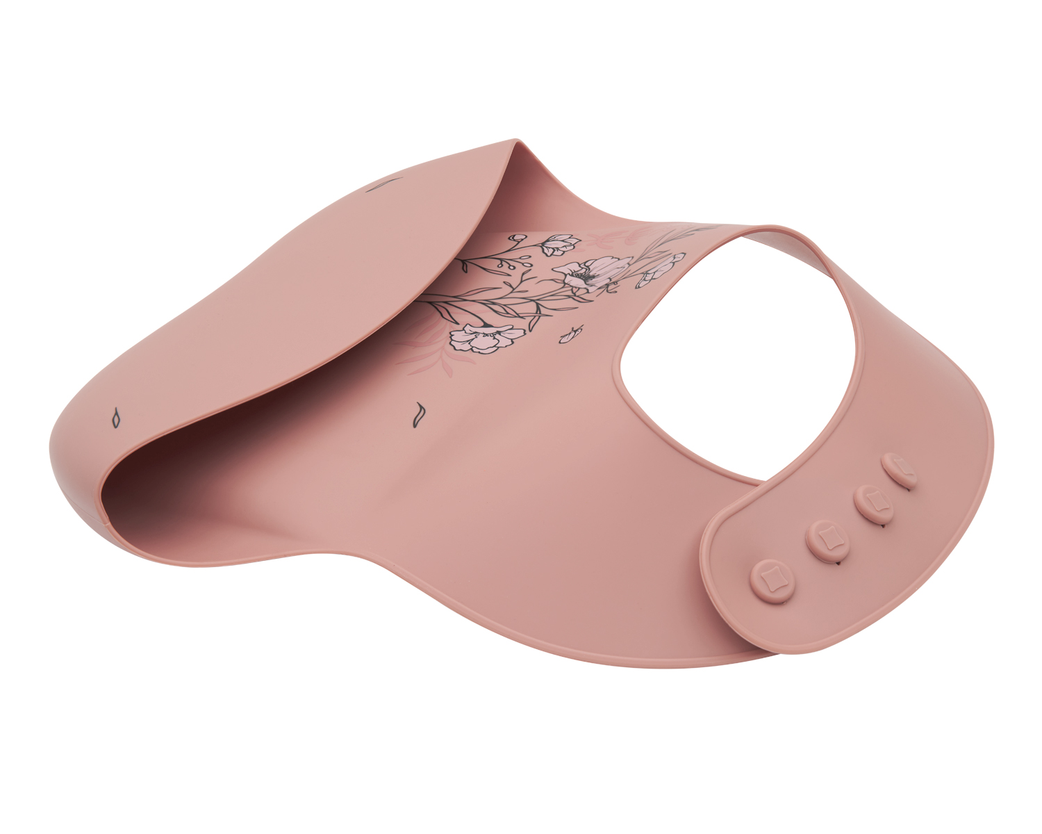 KIKKABOO Bryndák s kapsou Platinum Silicone Flora Blush