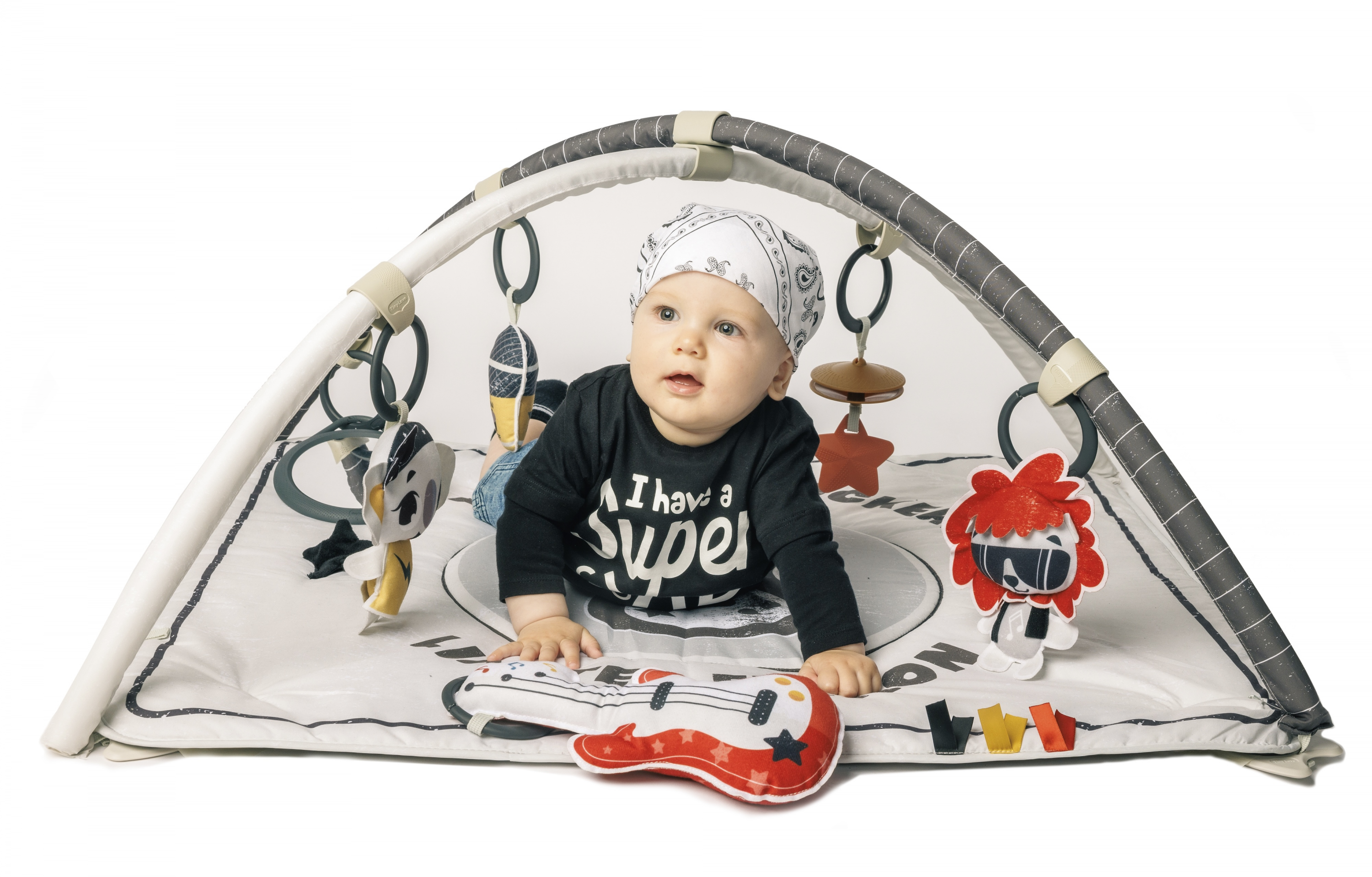Hrací deka s hrazdou čtvercová Gymini Tiny Rockers