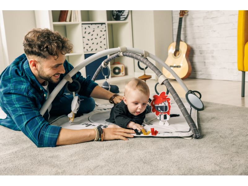 Hrací deka s hrazdou čtvercová Gymini Tiny Rockers