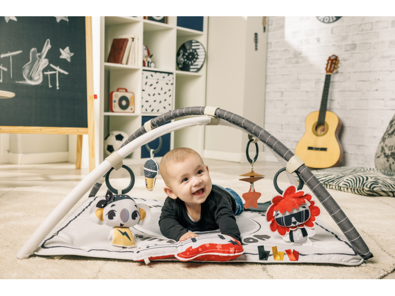 Hrací deka s hrazdou čtvercová Gymini Tiny Rockers