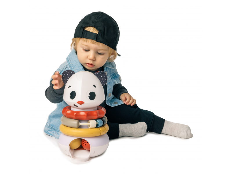 Hudební pyramida s kroužky Tiny Rockers Panda