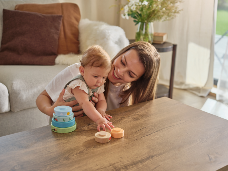 Nasazovací kroužky dřevěné Farmers Funday