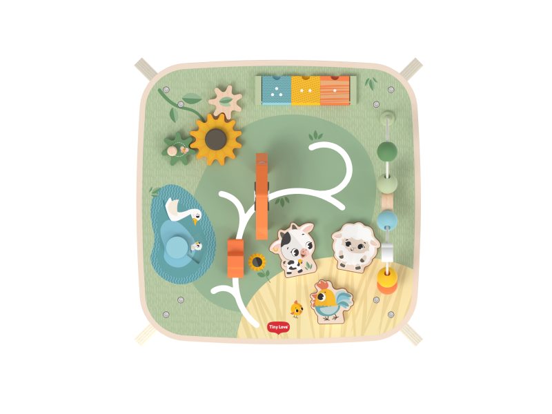 Stolek s aktivitami dřevěný Farmers Funday