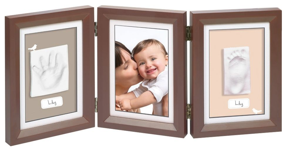 Dřevěný rámeček pro otisk My Baby Touch Double Brown