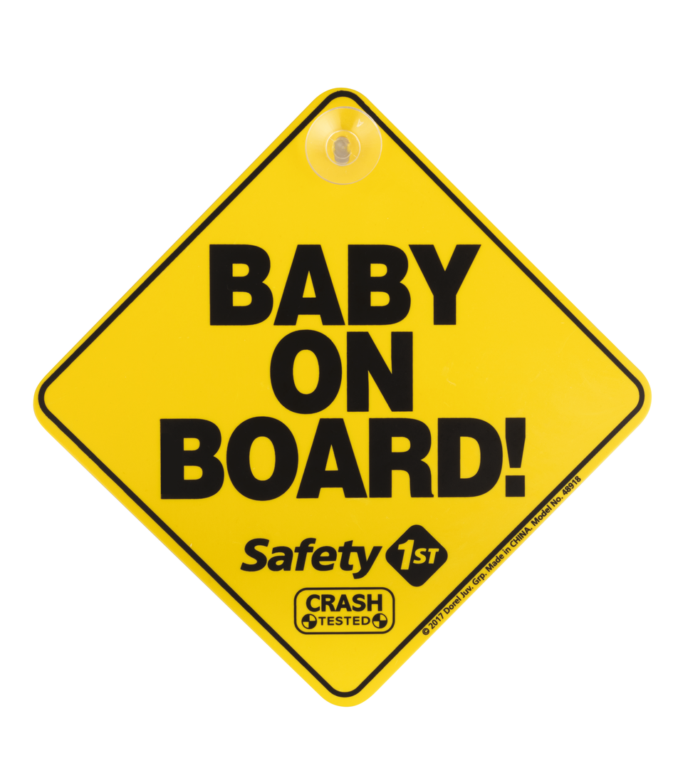 Štítek Baby On Board do auta Yellow
