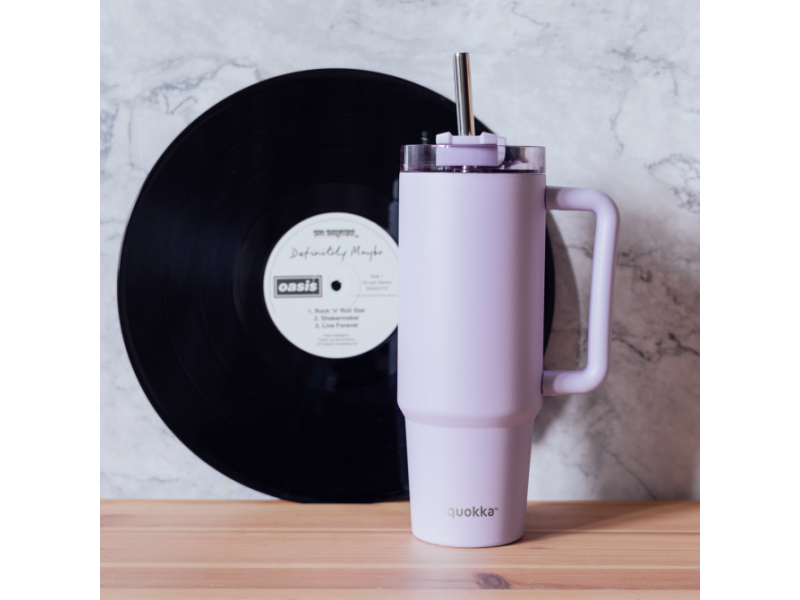 Nerezový termohrnek s brčkem Stream Purple 950 ml