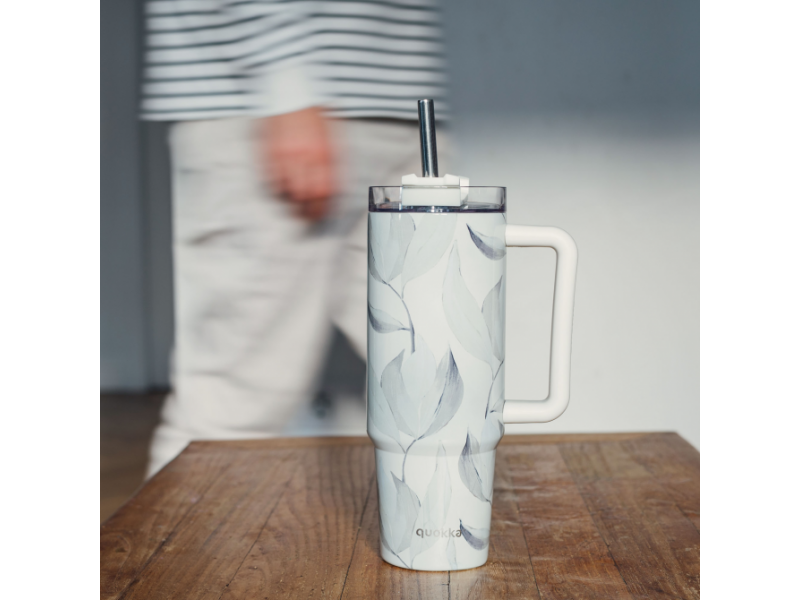 Nerezový termohrnek s brčkem Stream Turquoise 950 ml