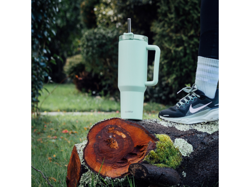 Nerezový termohrnek s brčkem Stream Turquoise 1200 ml