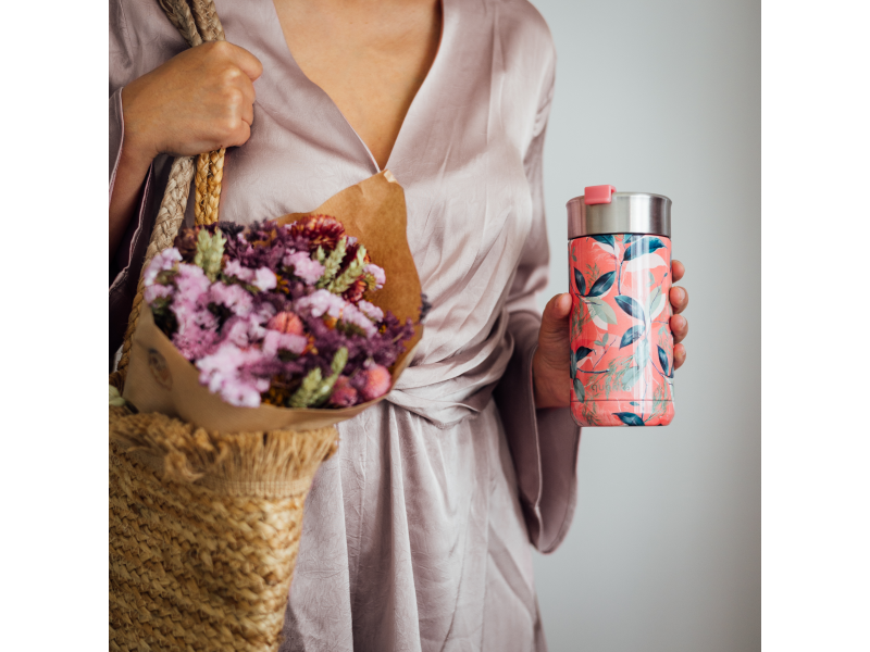 Nerezový termohrnek se sítkem Boost Exotic Pink 400 ml