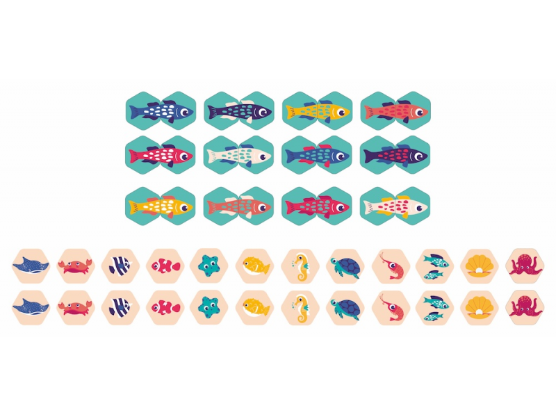 Pěnové pexeso do vany Podmořský svět 24 ks