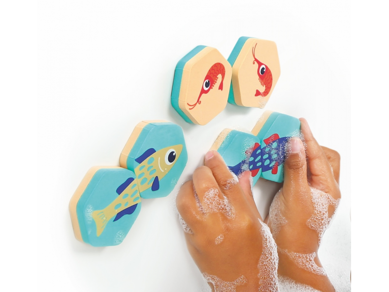 Pěnové pexeso do vany Podmořský svět 24 ks