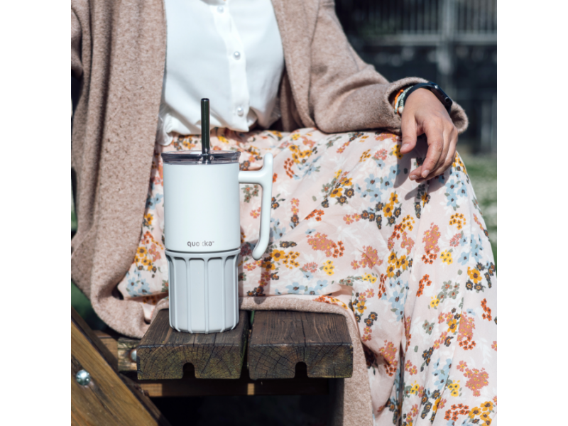 Nerezový termohrnek s brčkem Umi Ivory 720 ml