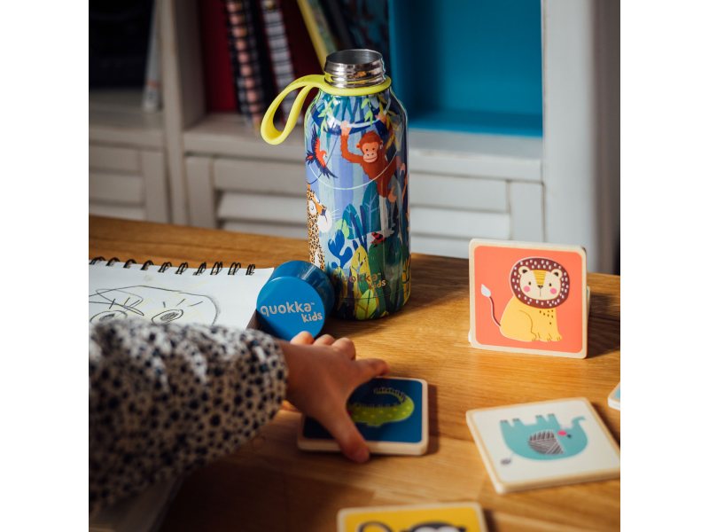 Nerezová termoláhev Solid Kids s poutkem Jungle 330 ml