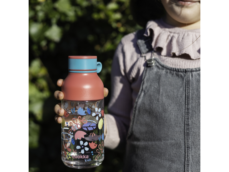 Plastová láhev Ice Kids s poutkem Flowers 430 ml