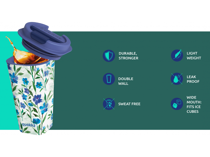 Plastový cestovní hrnek Flux Ditsy Jungle 450 ml