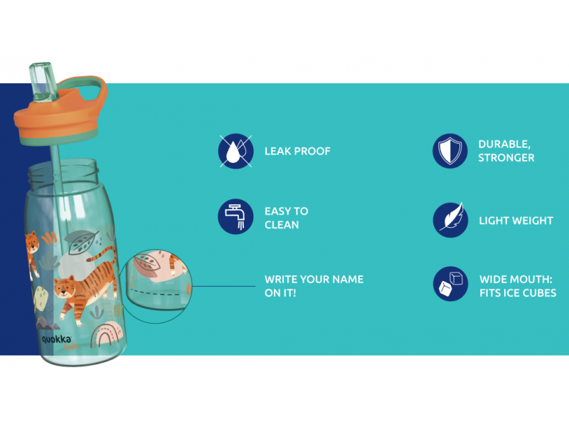 Plastová láhev s pítkem Glow Kids Tigers 580 ml