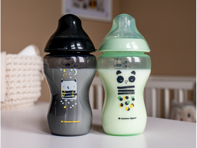 Tommee Tippee Kojenecká láhev s obrázky C2N, 2ks, 340ml, 3+m