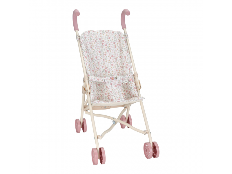 Kočárek pro panenky golfky skládací Soft Flowers