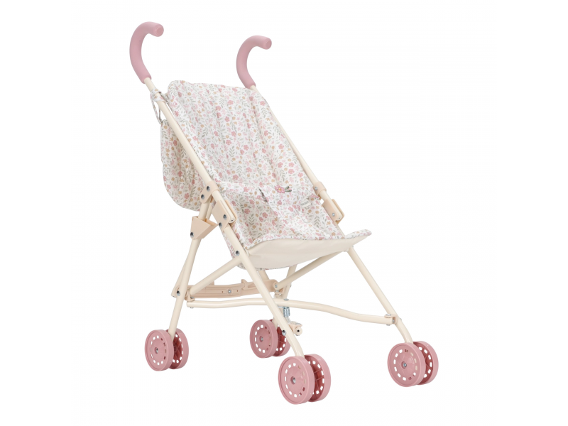 Kočárek pro panenky golfky skládací Soft Flowers